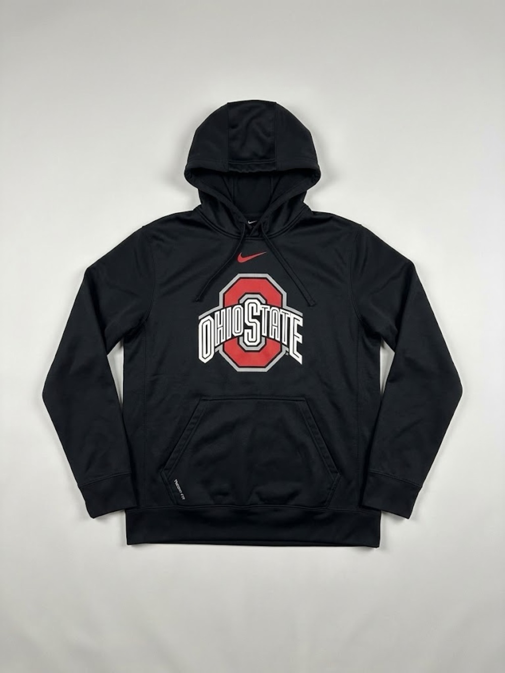 Nike Black Ohio State Pullover Hoodie with Red & White Logo